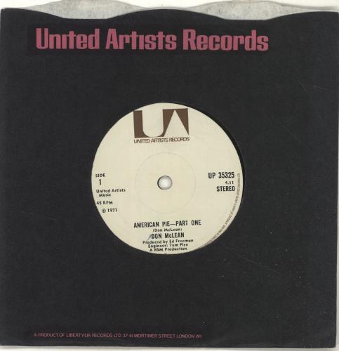 Don McLean American Pie - Solid UK 7